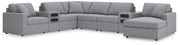 Modmax Sectionals - Granite 8-Piece Sectional with Audio System and Chaise