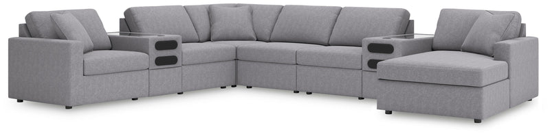 Modmax Sectionals - Granite 8-Piece Sectional with Audio System and Chaise