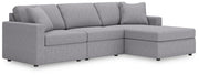 Modmax Sectionals - Granite 3-Piece Sectional Sofa Storage Chaise (92104S79)