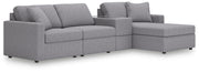 Modmax Sectionals - Granite 4-Piece Sectional with Chaise (92104S40)