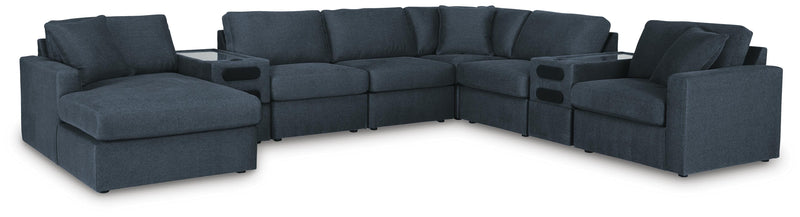 Modmax Sectionals - Ink 8-Piece Sectional with Storage Chaise and Audio Consoles