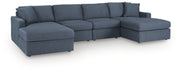 Modmax Sectionals - Ink 4-Piece Double Storage Chaise Sectional