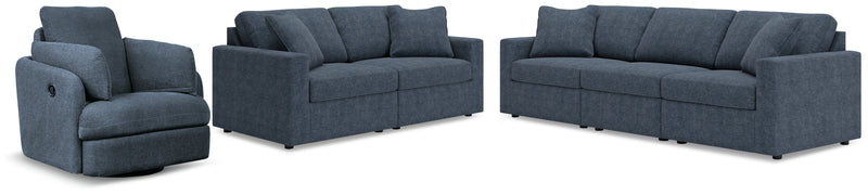 Modmax Living Room Set Ink Sofa, Loveseat and Recliner