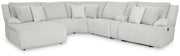 Top Tier Reclining Sectional Sofas 6-Piece Reclining Sectional with Chaise (92706S2) Alloy