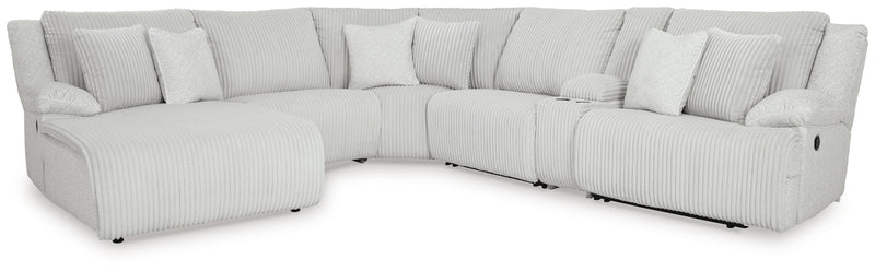 Top Tier Reclining Sectional Sofas 6-Piece Reclining Sectional with Chaise (92706S2) Alloy