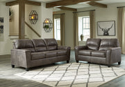 Navi Loveseat Living Room Set Smoke Sofa and Loveseat