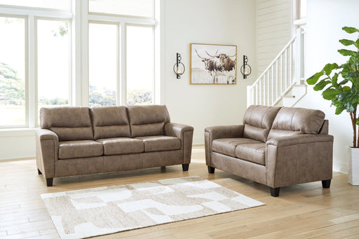 Navi Loveseat Living Room Set Fossil Sofa and Loveseat