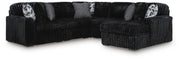 Midnight-Madness 5-Piece Sectional with Chaise