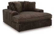 Midnight-Madness Living Room Chairs Oversized Chaise Chocolate