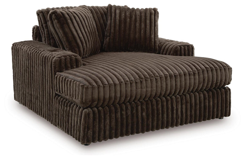 Midnight-Madness Living Room Chairs Oversized Chaise Chocolate