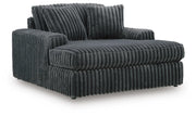 Midnight-Madness Living Room Chairs Oversized Chaise Gunmetal