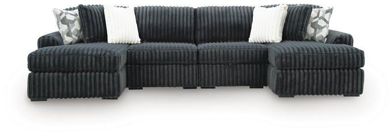 Midnight-Madness 4-Piece Double Chaise Sectional