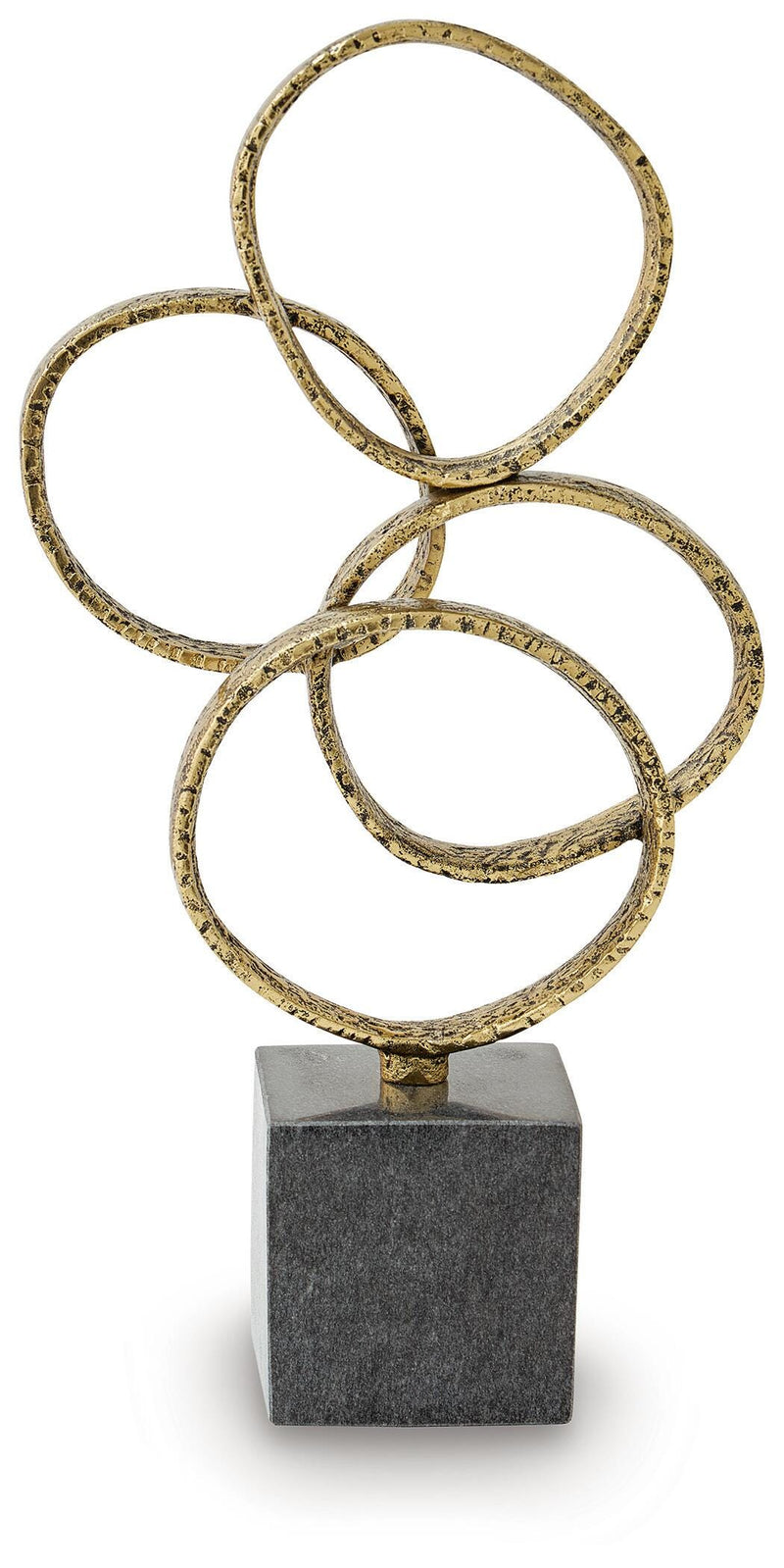 Bidelia Sculptures Wellcott Sculpture Gold Finish Black