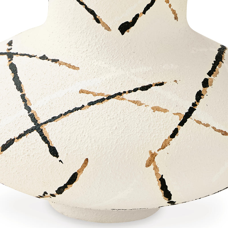 Mohsen Indoor/Outdoor Vases and Bottles - Cream/Black/Brown