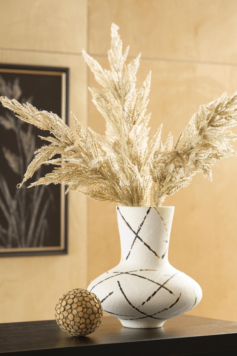 Mohsen Indoor/Outdoor Vases and Bottles - Cream/Black/Brown