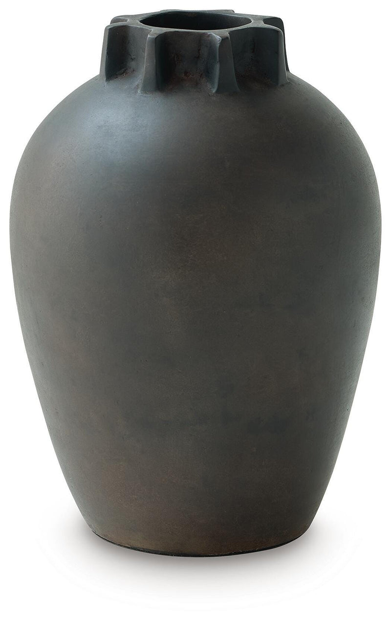 Mohsen Indoor/Outdoor Vases and Bottles - Antique Black Kaslett Vase