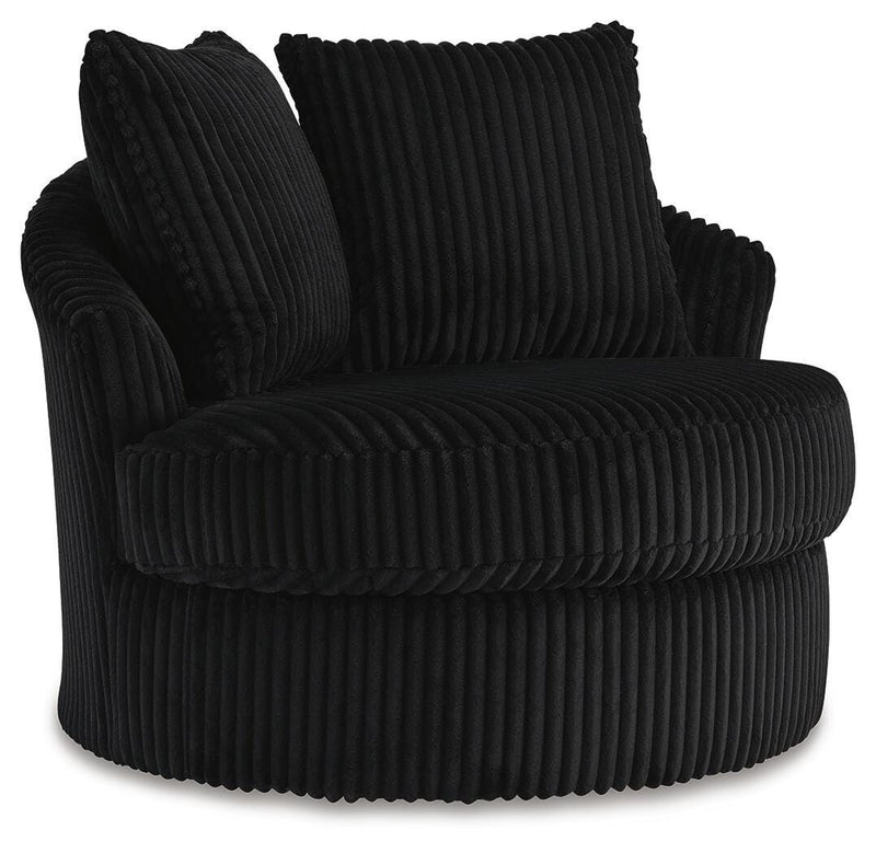 Renley Living Room Chairs Gramwell Swivel Accent Chair Onyx