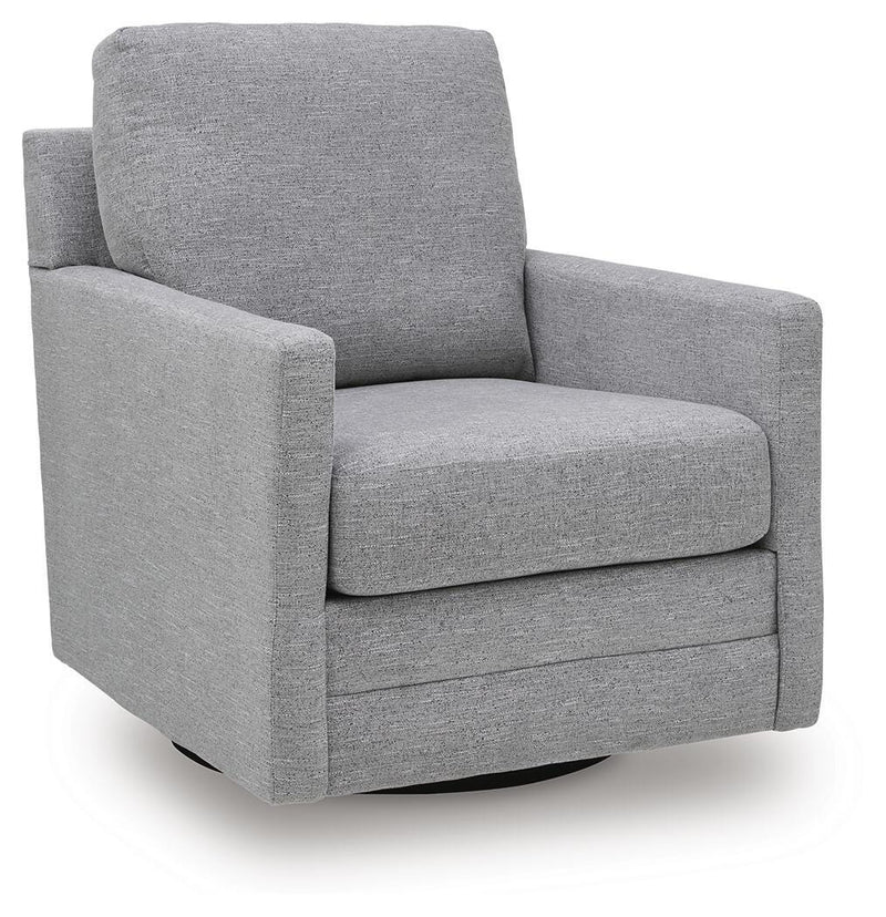 Renley Living Room Chairs Freybourne Next-Gen Nuvella Swivel Accent Chair Pewter