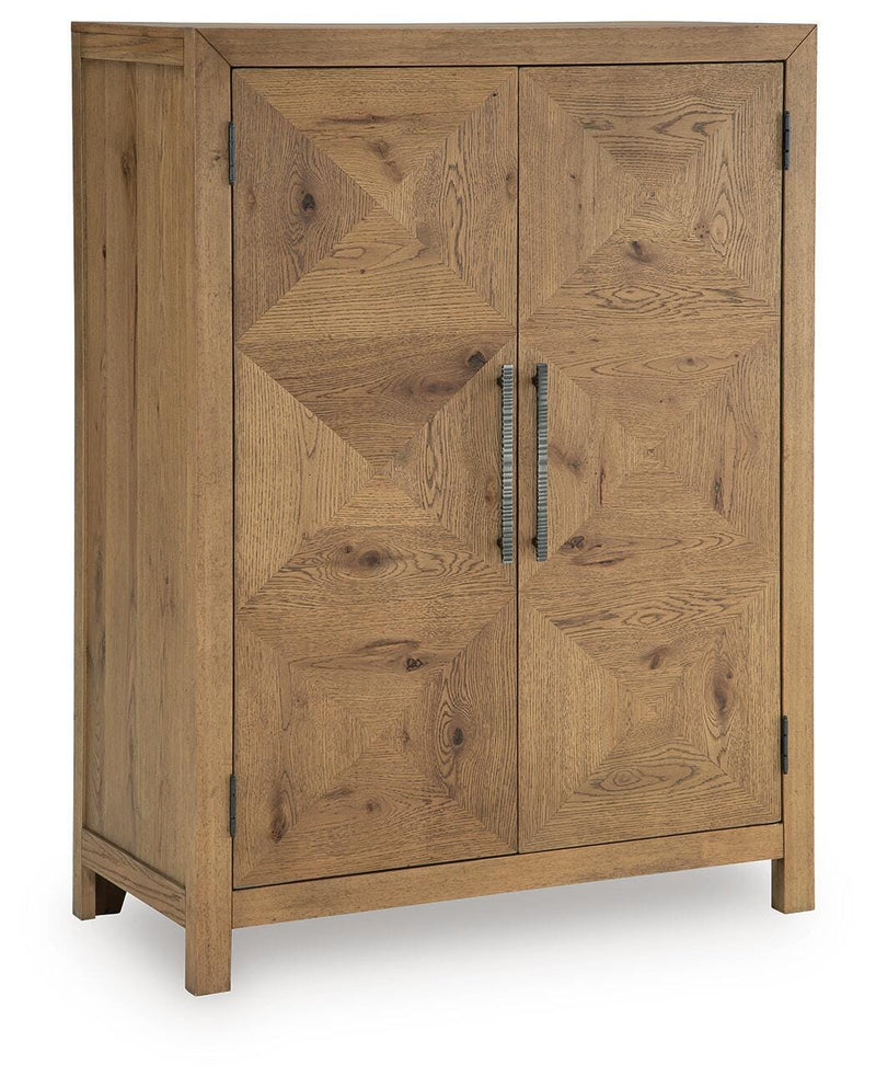 Waylowe Dining Storage Clayburns Bar Cabinet Light Brown
