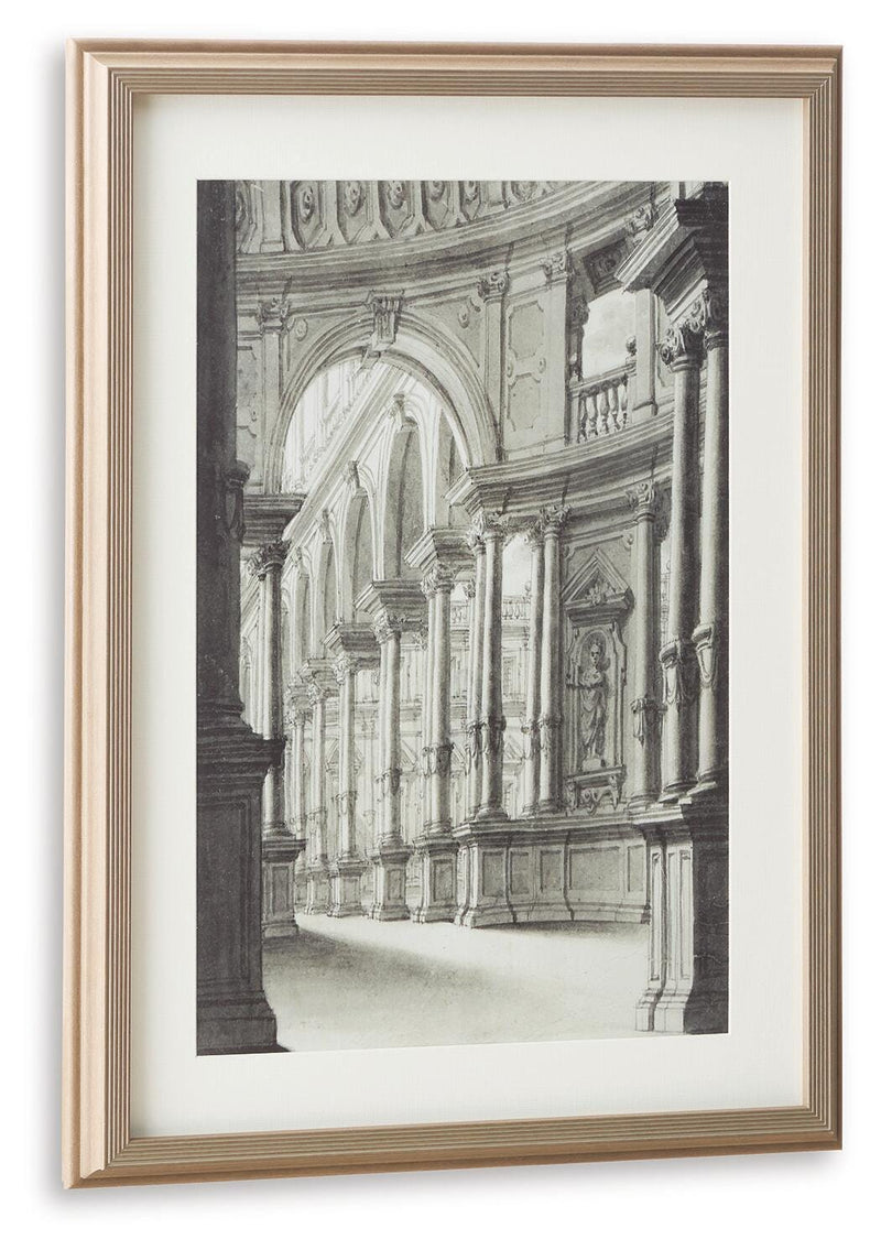 Kalene Wall Art - Black/Walnut