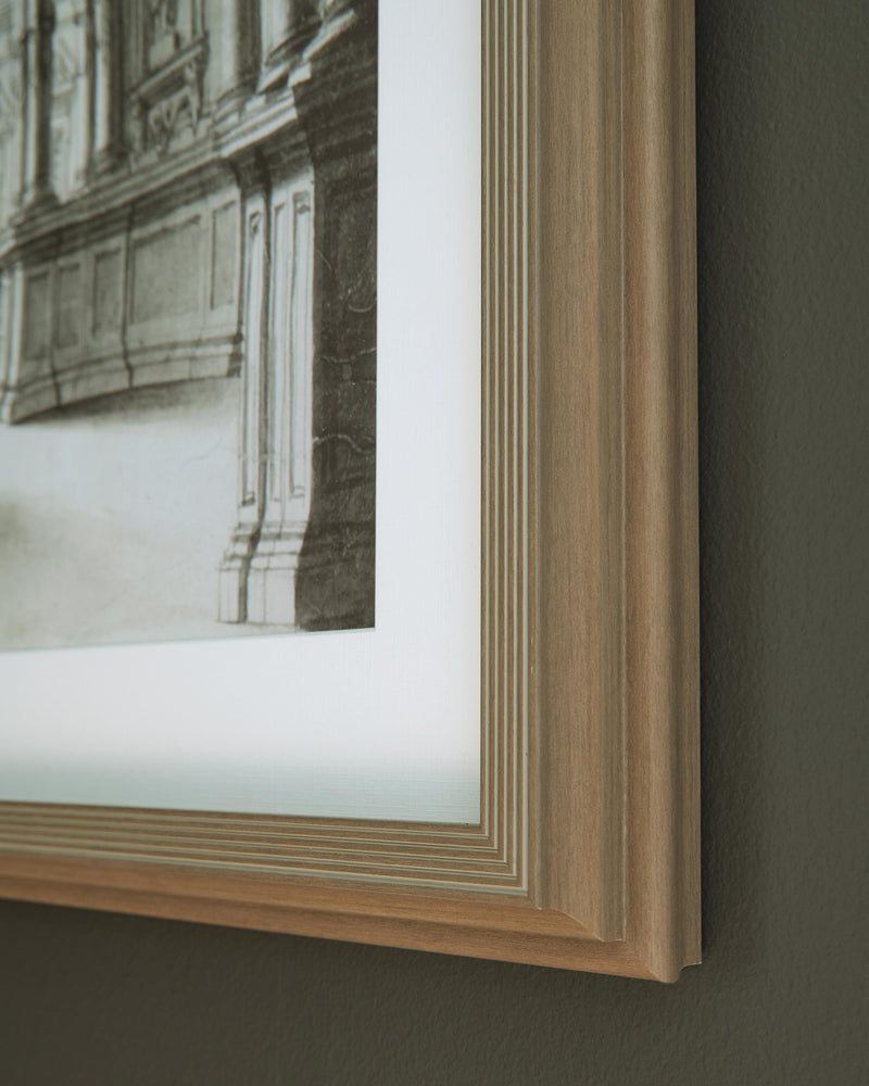 Kalene Wall Art - Black/Walnut
