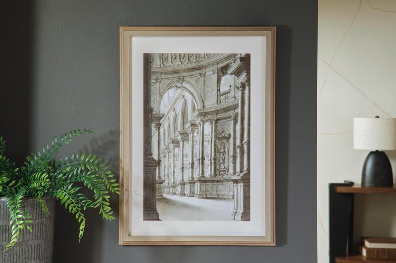 Kalene Wall Art - Black/Walnut