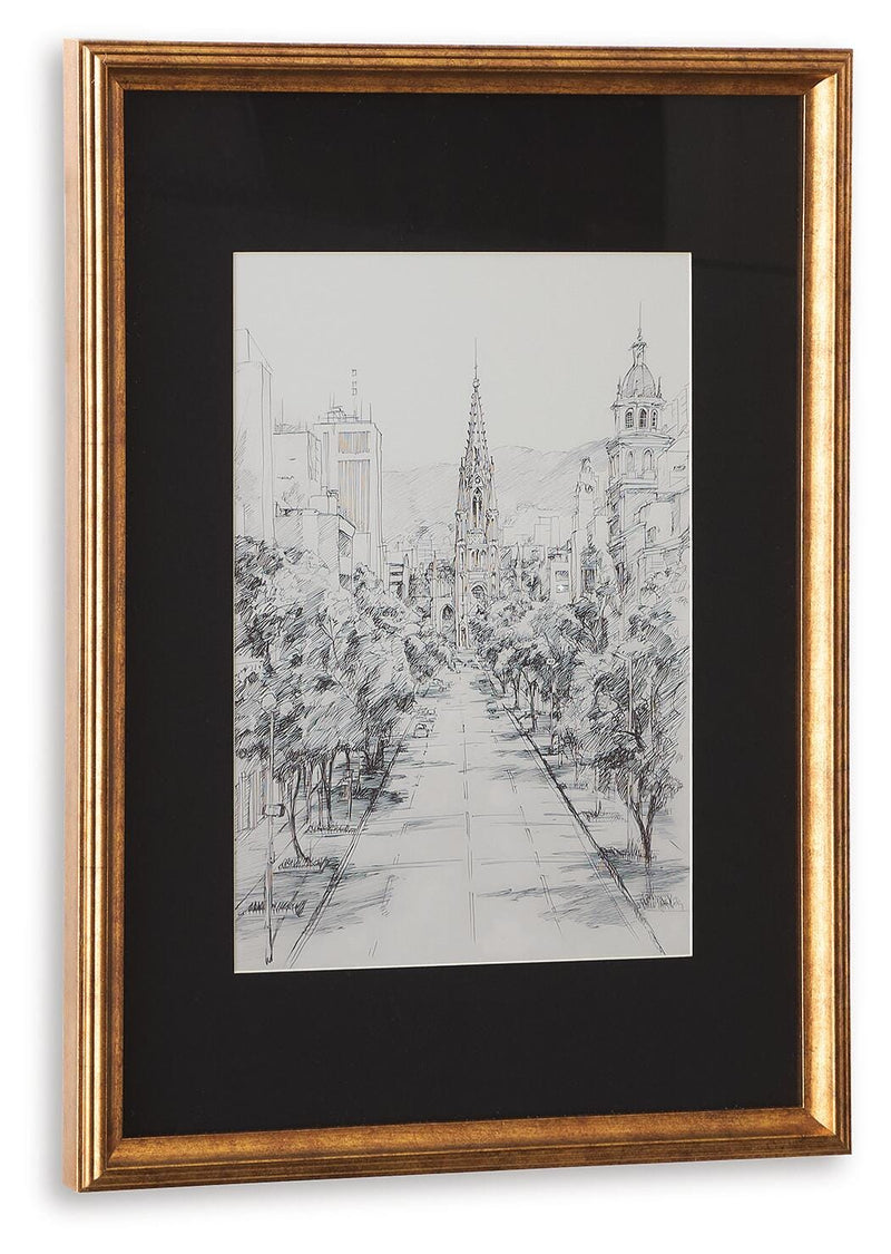 Kalene Wall Art - Black/White