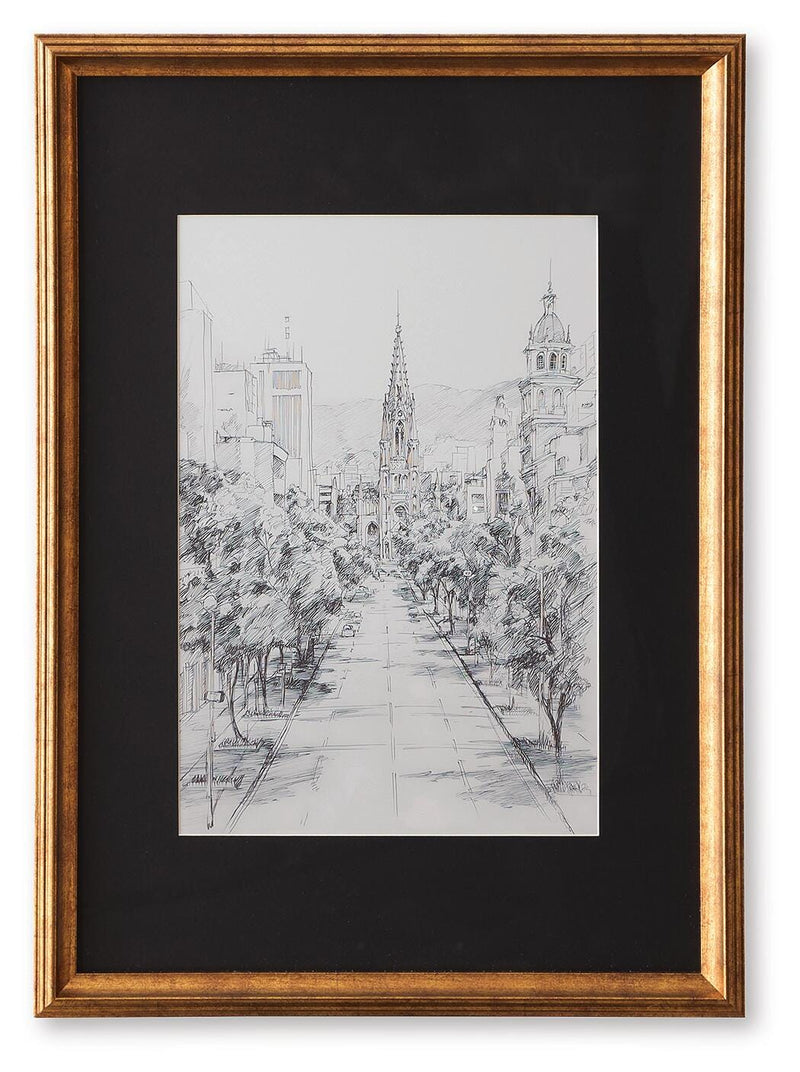Kalene Wall Art - Black/White Lemmill Wall Art