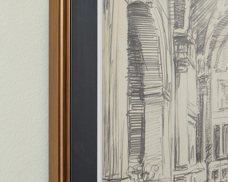 Kalene Wall Art - Black/Beige