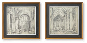 Kalene Wall Art - Black/Beige Downyard Wall Art (Set of 2)