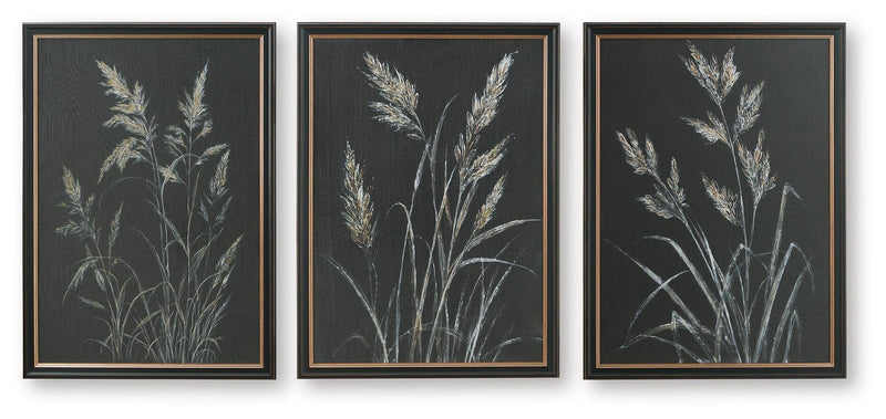 Kalene Wall Art - Black/White/Brown Janisburg Wall Art (Set of 3)