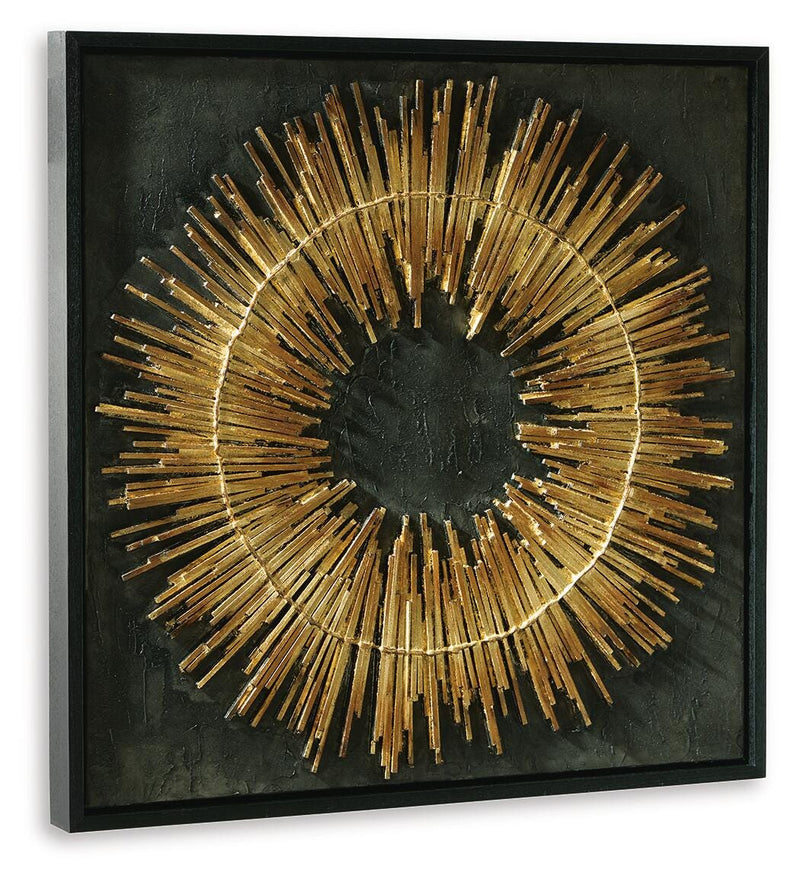 Kalene Wall Art - Black/Gold Finish