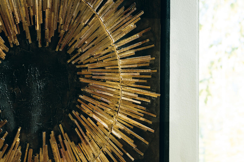Kalene Wall Art - Black/Gold Finish