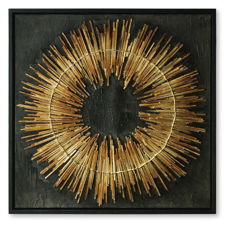 Kalene Wall Art - Black/Gold Finish Buddins Wall Art