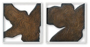 Odella Wall Decor Wall Sculptures Landley Wall Decor (Set of 2) Brown White