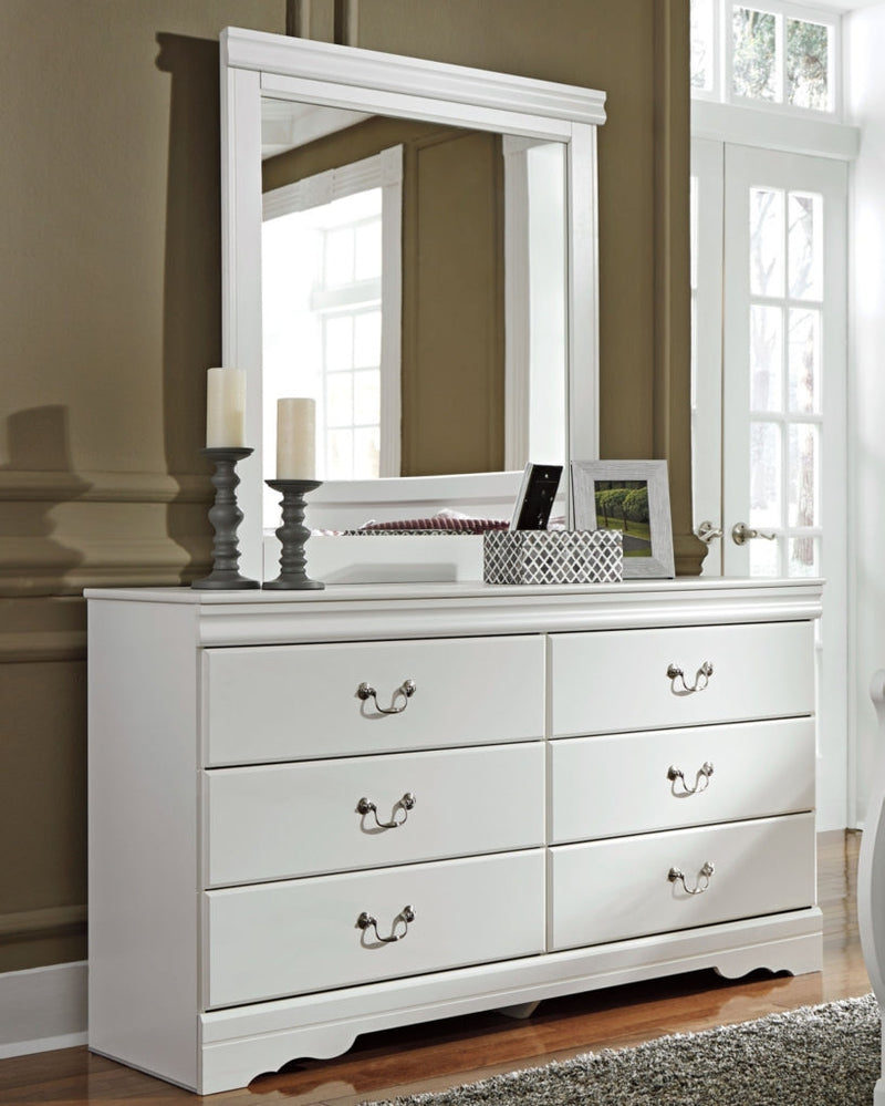 Anarasia Sleigh Bed, Dresser, Mirror, Chest & Nightstand, Bedroom Set