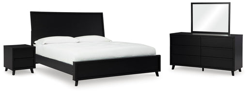 Danziar Bedroom Sets Panel Bed Dresser, Mirror and Nightstand
