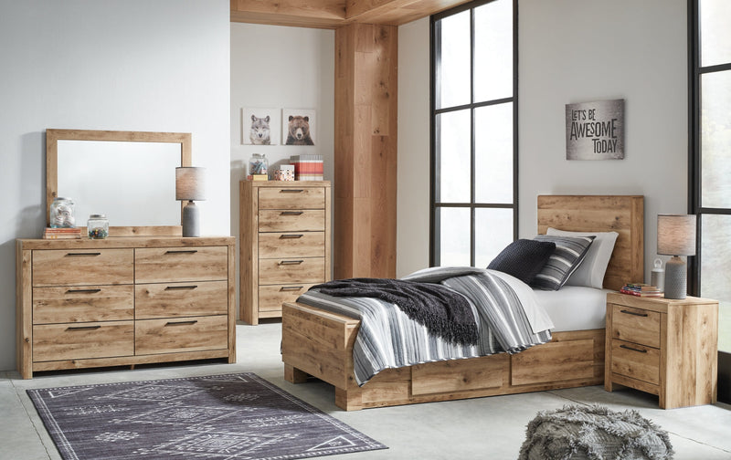 Hyanna Panel Bed, Dresser, Mirror, Chest & Nightstand, Bedroom Set