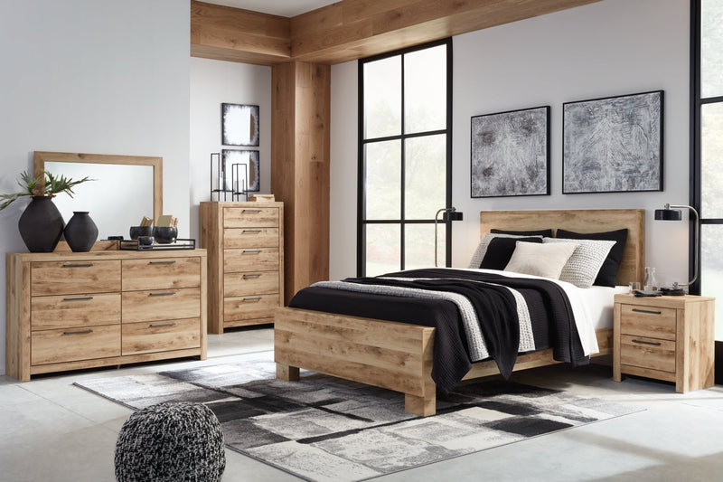 Hyanna Panel Bed, Dresser, Mirror, Chest & Nightstand, Bedroom Set