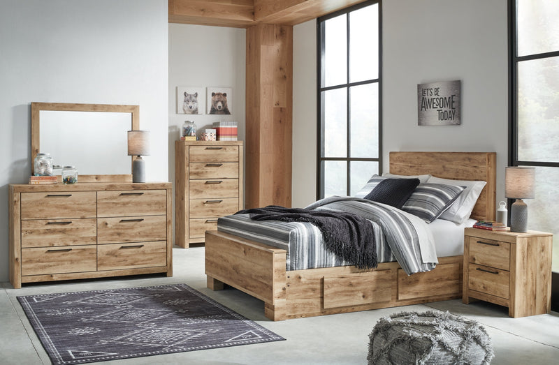 Hyanna Panel Bed, Dresser, Mirror, Chest & Nightstand, Bedroom Set