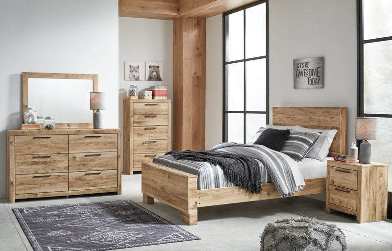 Hyanna Panel Bed, Dresser, Mirror, Chest & Nightstand, Bedroom Set