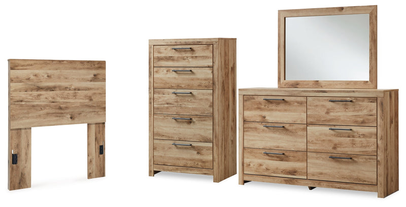 Hyanna Panel Bed, Dresser, Mirror, Chest & Nightstand, Bedroom Set