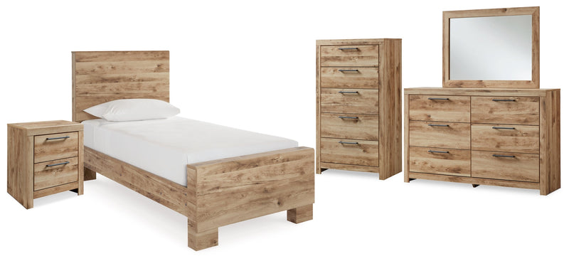Hyanna Panel Bed, Dresser, Mirror, Chest & Nightstand, Bedroom Set