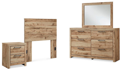 Hyanna Bedroom Sets Twin Panel Headboard Dresser, Mirror and Nightstand