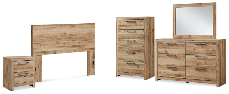 Hyanna Panel Bed, Dresser, Mirror, Chest & Nightstand, Bedroom Set
