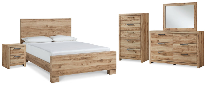 Hyanna Panel Bed, Dresser, Mirror, Chest & Nightstand, Bedroom Set