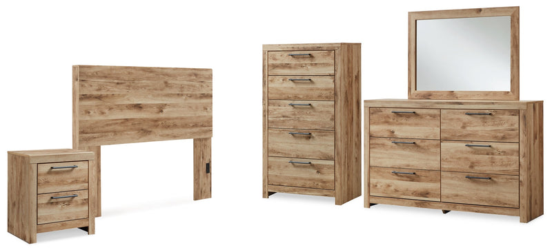 Hyanna Panel Bed, Dresser, Mirror, Chest & Nightstand, Bedroom Set