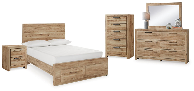 Hyanna Panel Bed, Dresser, Mirror, Chest & Nightstand, Bedroom Set