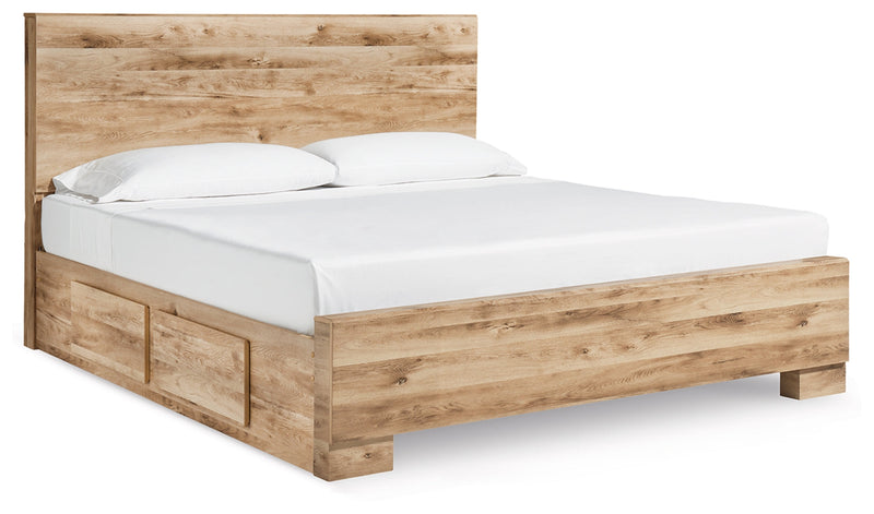Hyanna Panel Bed King Panel Bed with 2 Side Storage