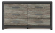 Broachmyn Dressers and Chests Six Drawer Dresser Black Gray